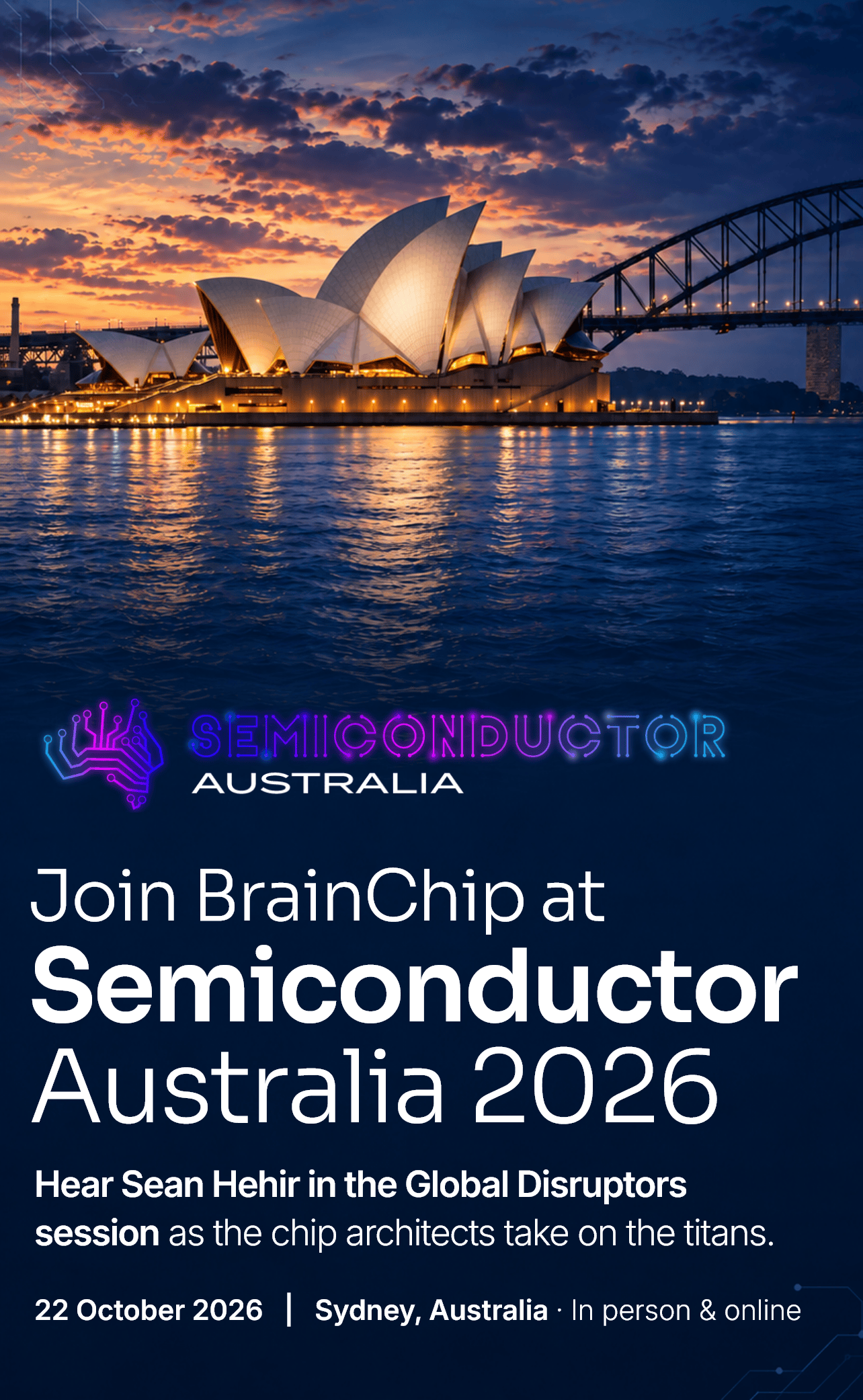 BrainChip at Semiconductor Australia 2026, Sydney, 22 October